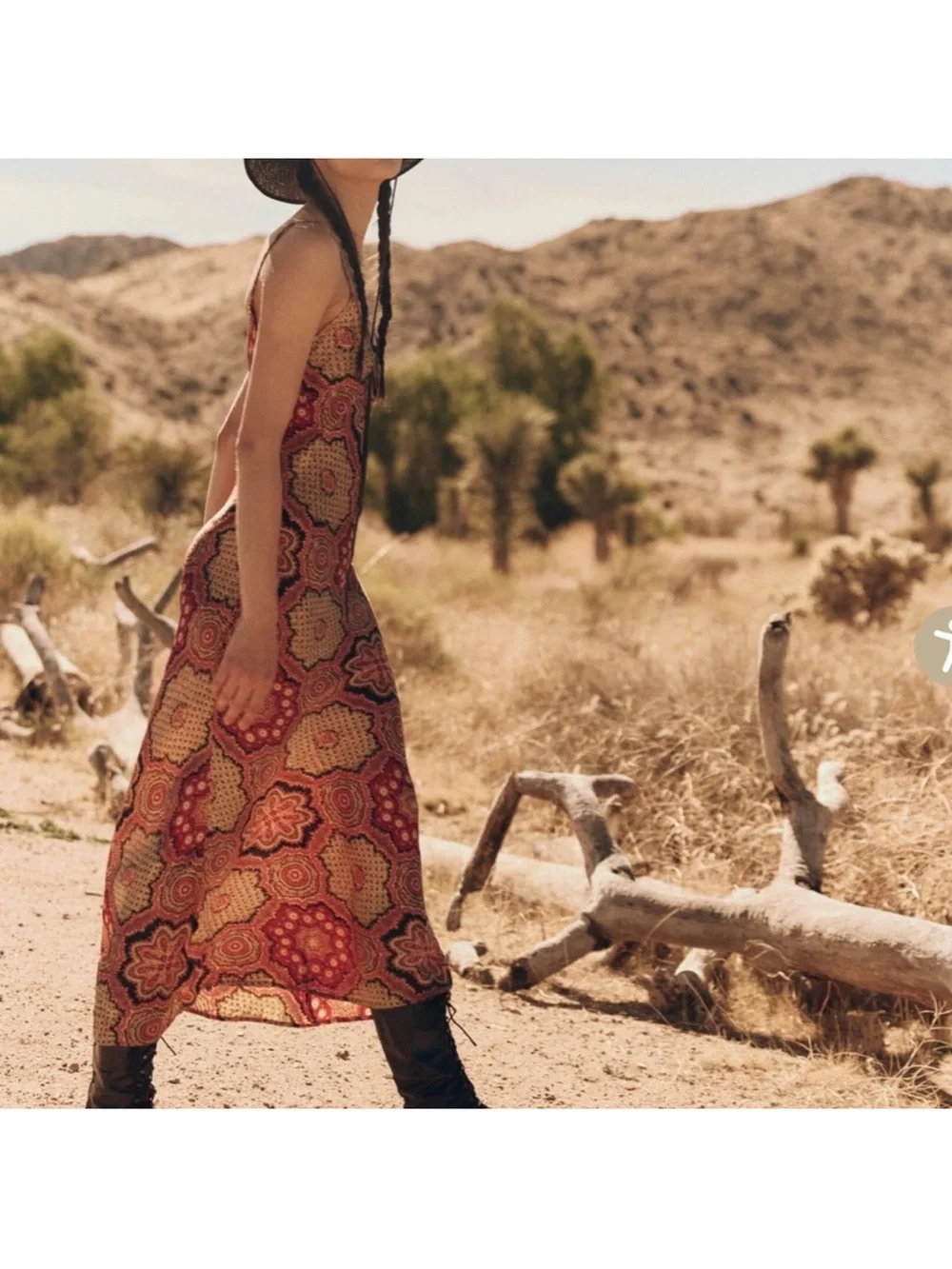 THE GREAT. The Savannah Dress in Patchwork Print - Picture 4 of 11